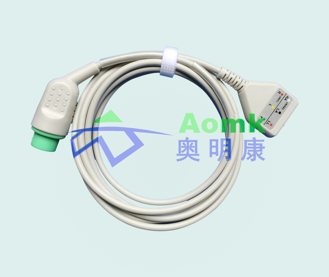 宝莱特圆头12PIN三导D型心电电缆（美标）