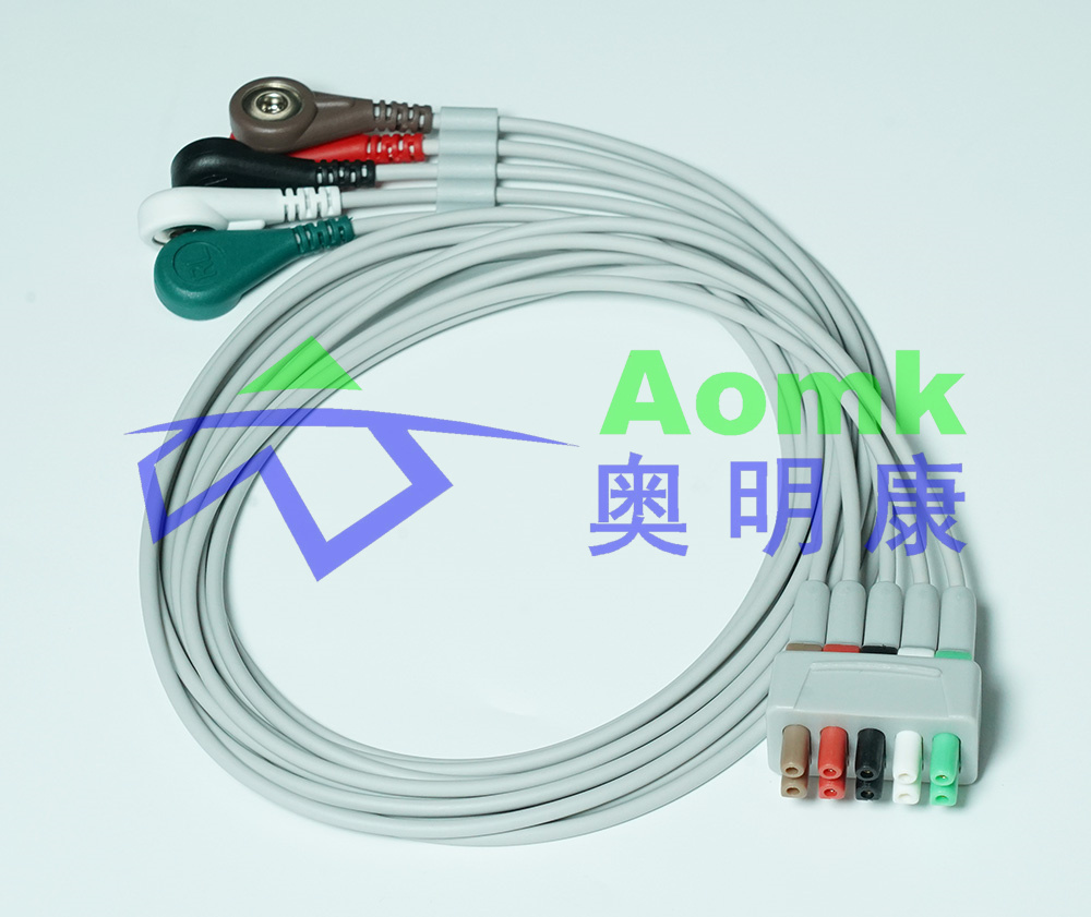 心电导联线分线(GEVS型分体5导心电分线扣式美标)AE089S5SA
