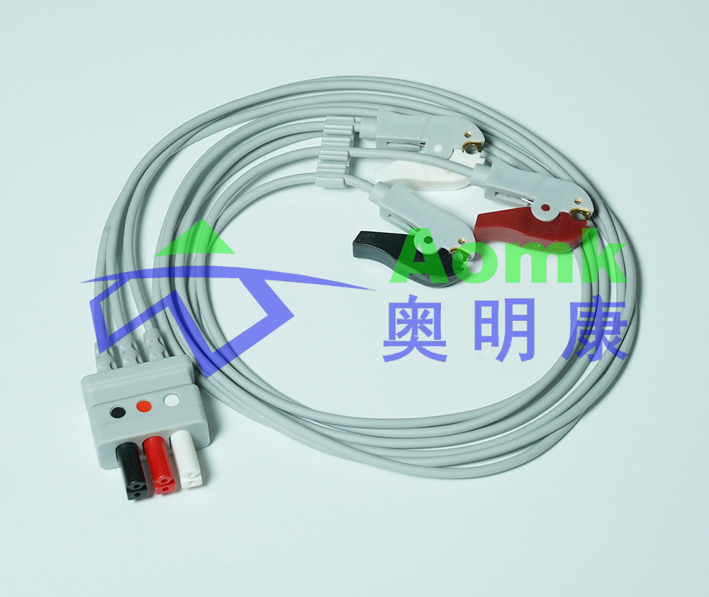 心电导联线分线（迈瑞T5西门子型分体三导心电分线夹式美标）