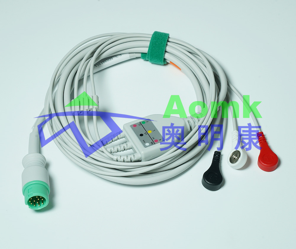ECG lead 3.5M (Mindray 12 pin integrated three conductor American standard buckle type) AE039I3SA