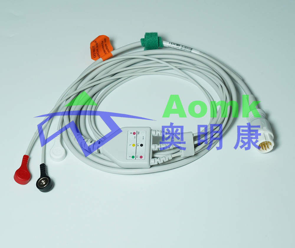 心电导联线3.5M（飞利浦-12针一体三导联线美标-按扣）AE073I3SA