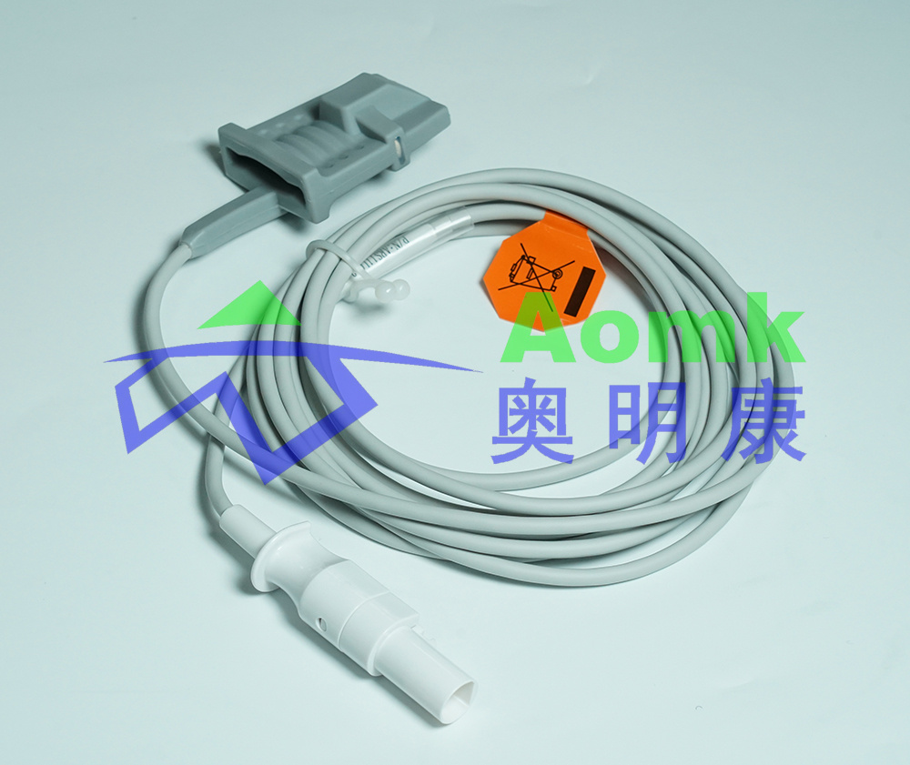 重复性脉搏血氧饱和度传感器3.0M（麦邦白色6针成人指套血氧探头）003-1082