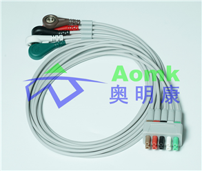 ECG lead wire (GEVS type split 5-lead ECG lead buckle type American standard) AE089S5SA