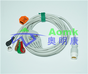 心电导联线3.5M（飞利浦12PIN一体五导联-美标扣式）AE075I5SA